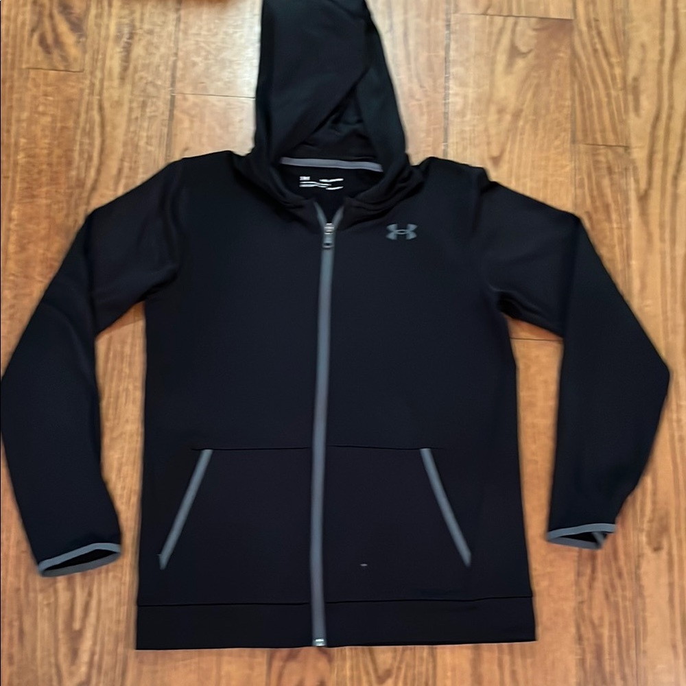 Youth XL Coldgear Loose performance hoodie Under Armour Black Full-Zip